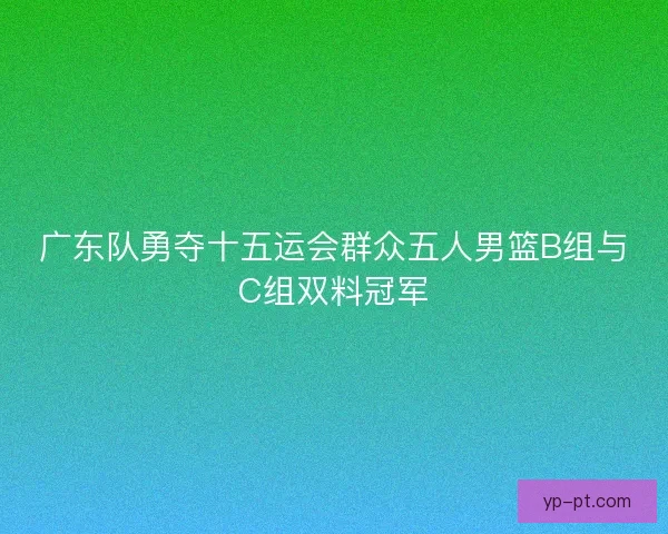 广东队勇夺十五运会群众五人男篮B组与C组双料冠军 广东队勇夺十五运会群众五人男篮B组与C组双料冠军